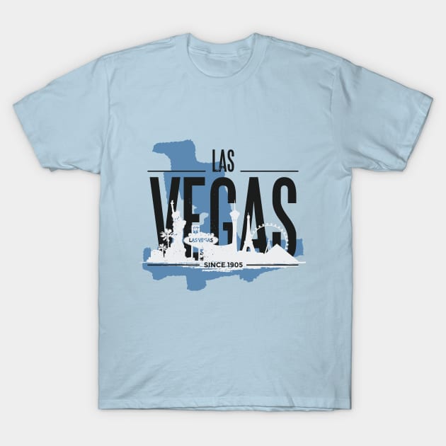 Las Vegas Skyline Design T-Shirt by LR_Collections